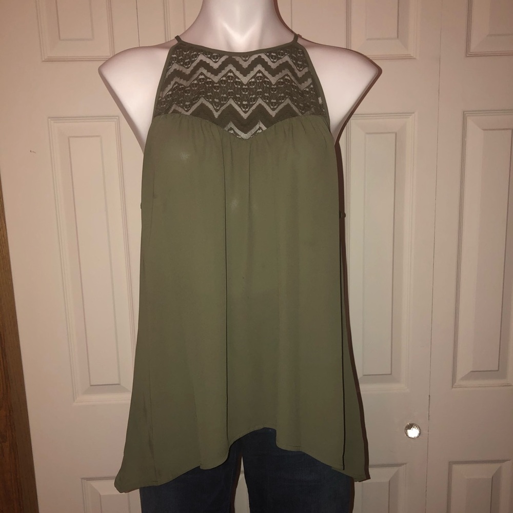 Olive green tank top